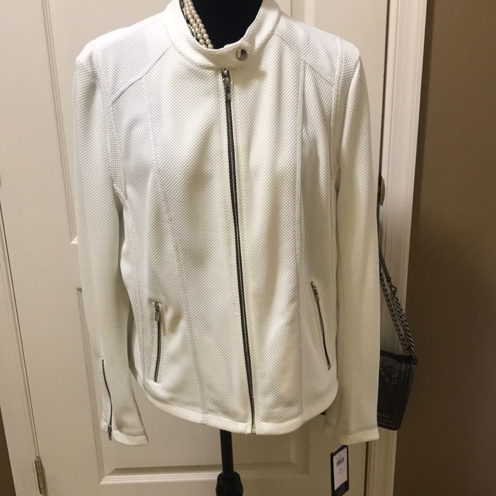 NWT white Moto style jacket